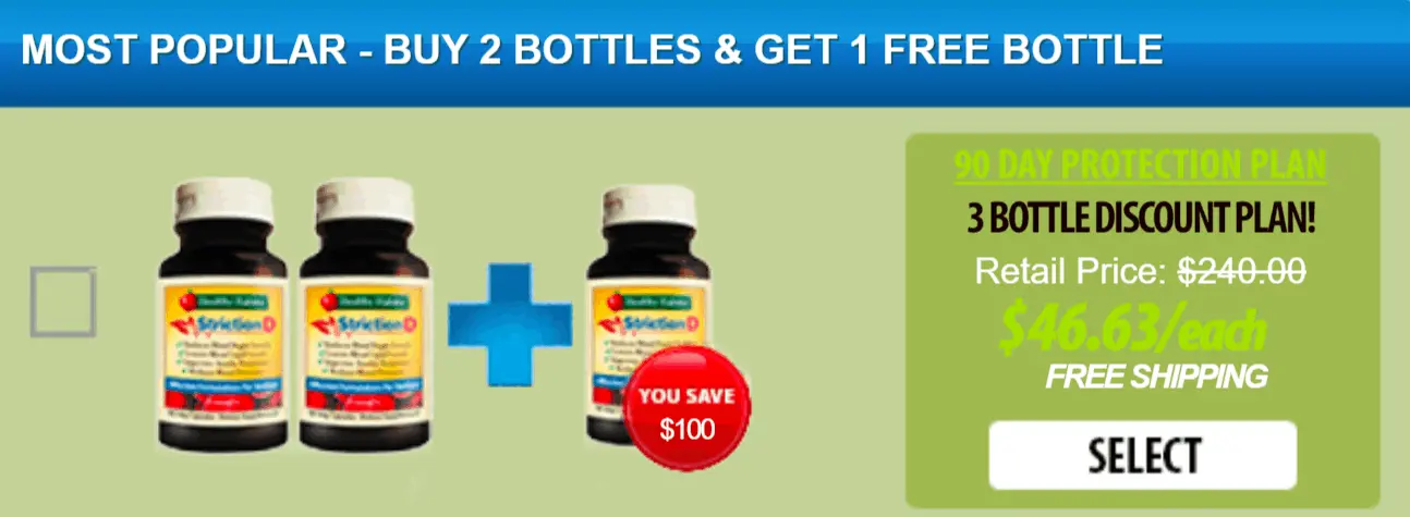 striction d 3 bottles price
