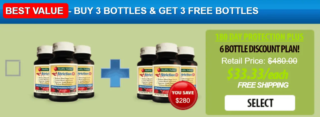 striction d 6 bottles price